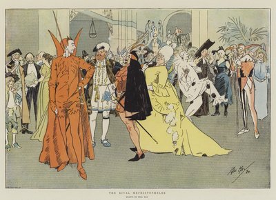 The Rival Mephistopheles (chromolitho) av Phil May
